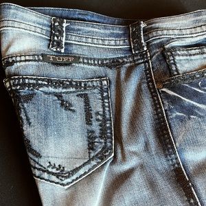 Cowgirl Tuff light wash bootleg “koko black “ style